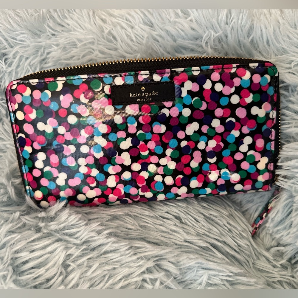 Kate Spade confetti continental wallet